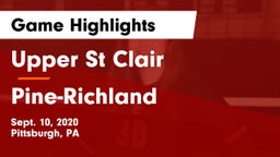 Upper St Clair vs Pine-Richland  Game Highlights - Sept. 10, 2020