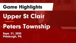 Upper St Clair vs Peters Township  Game Highlights - Sept. 21, 2020