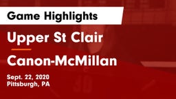 Upper St Clair vs Canon-McMillan  Game Highlights - Sept. 22, 2020