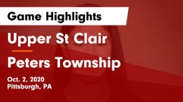 Upper St Clair vs Peters Township  Game Highlights - Oct. 2, 2020