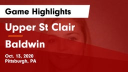Upper St Clair vs Baldwin  Game Highlights - Oct. 13, 2020