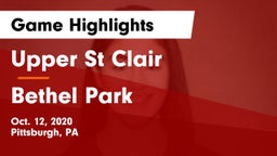 Upper St Clair vs Bethel Park Game Highlights - Oct. 12, 2020