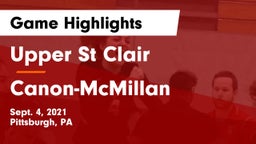 Upper St Clair vs Canon-McMillan  Game Highlights - Sept. 4, 2021