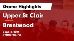 Upper St Clair vs Brentwood  Game Highlights - Sept. 4, 2021
