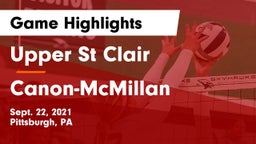 Upper St Clair vs Canon-McMillan  Game Highlights - Sept. 22, 2021