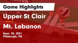 Upper St Clair vs Mt. Lebanon  Game Highlights - Sept. 28, 2021