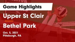 Upper St Clair vs Bethel Park  Game Highlights - Oct. 5, 2021