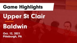 Upper St Clair vs Baldwin  Game Highlights - Oct. 12, 2021