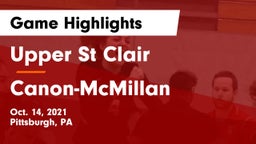 Upper St Clair vs Canon-McMillan  Game Highlights - Oct. 14, 2021