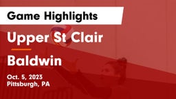 Upper St Clair vs Baldwin  Game Highlights - Oct. 5, 2023