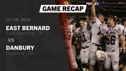 Recap: East Bernard  vs. Danbury  2016