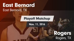 Matchup: East Bernard vs. Rogers  2016