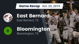 Recap: East Bernard  vs. Bloomington  2019
