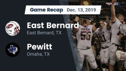 Recap: East Bernard  vs. Pewitt  2019