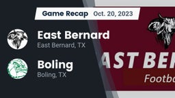Recap: East Bernard  vs. Boling  2023