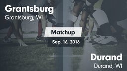 Matchup: Grantsburg vs. Durand  2016