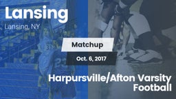 Matchup: Lansing vs. Harpursville/Afton Varsity Football 2017