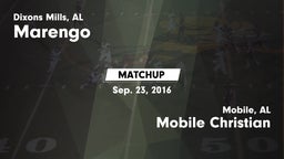 Matchup: Marengo vs. Mobile Christian  2016