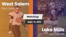 Matchup: West Salem vs. Lake Mills  2019