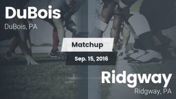 Matchup: DuBois vs. Ridgway  2016