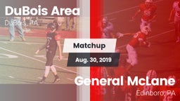 Matchup: DuBois vs. General McLane  2019