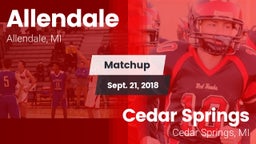 Matchup: Allendale vs. Cedar Springs  2018