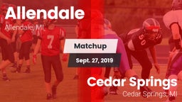 Matchup: Allendale vs. Cedar Springs  2019