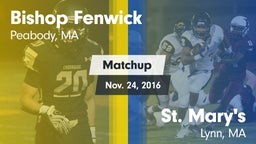 Matchup: Bishop Fenwick vs. St. Mary's  2016