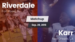 Matchup: Riverdale vs. Karr  2016