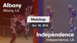 Matchup: Albany vs. Independence  2016