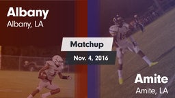 Matchup: Albany vs. Amite  2016