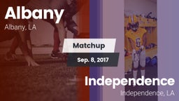 Matchup: Albany vs. Independence  2017