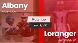 Matchup: Albany vs. Loranger  2017
