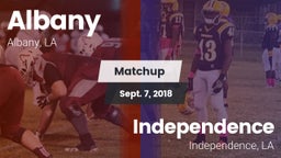 Matchup: Albany vs. Independence  2018