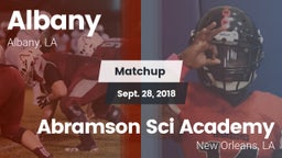 Matchup: Albany vs. Abramson Sci Academy  2018
