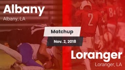 Matchup: Albany vs. Loranger  2018