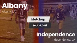 Matchup: Albany vs. Independence  2019