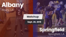 Matchup: Albany vs. Springfield  2019