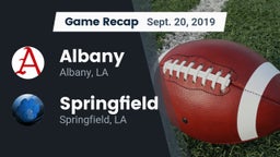 Recap: Albany  vs. Springfield  2019