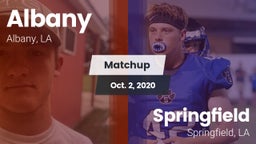 Matchup: Albany vs. Springfield  2020
