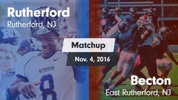 Matchup: Rutherford vs. Becton  2016