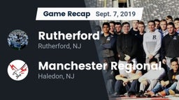 Recap: Rutherford  vs. Manchester Regional  2019