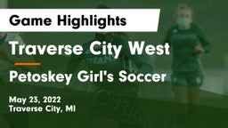 Traverse City West  vs Petoskey Girl's Soccer Game Highlights - May 23, 2022