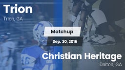 Matchup: Trion vs. Christian Heritage  2016