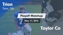 Matchup: Trion vs. Taylor Co 2016