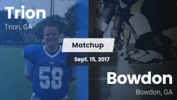 Matchup: Trion vs. Bowdon  2017