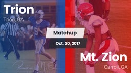 Matchup: Trion vs. Mt. Zion  2017