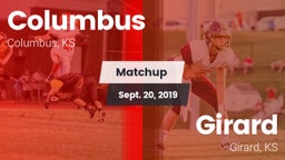 Matchup: Columbus vs. Girard  2019