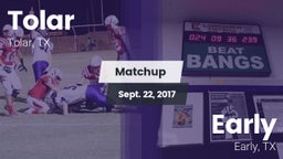 Matchup: Tolar vs. Early  2017