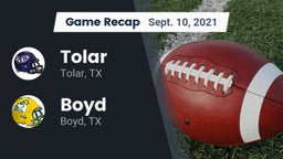 Recap: Tolar  vs. Boyd  2021